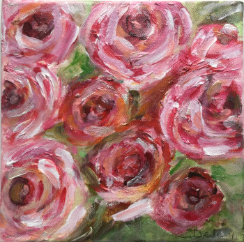 Named contemporary work « Les roses - 3 », Made by PATRICIA DELEY
