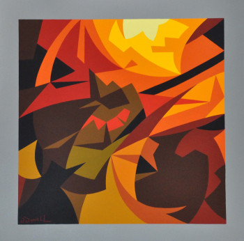 Named contemporary work « Incandescence », Made by DANIELL