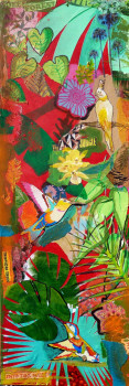 Contemporary work named « Lost Paradise (Red) », Created by BONNEAU-MARRON