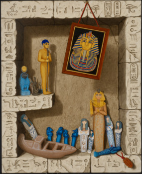 Named contemporary work « Toutankhamon », Made by EVELYNE PARIS-DEBRUN