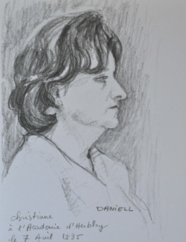 Named contemporary work « Christiane 1 », Made by DANIELL