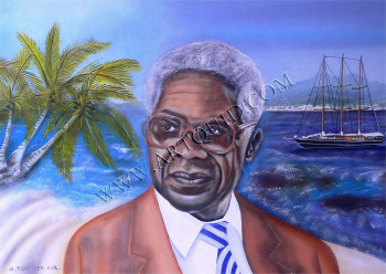 Named contemporary work « A Aimé CESAIRE », Made by ABERNARDO