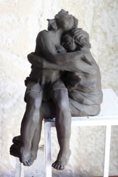 Named contemporary work « couple ombre et lumière 3 », Made by MARAVALPA