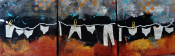 Named contemporary work « SECHE LINGE », Made by MIREILLE MAURY