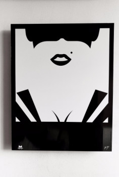 Named contemporary work « Who's that girl ? 1 », Made by MISTER BLACKWHITE