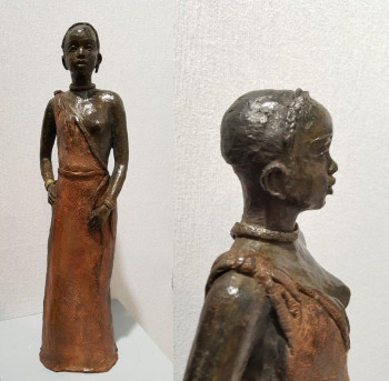 Named contemporary work « Jeune Ethiopienne », Made by MARTINE LEE