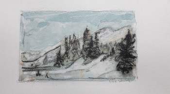 Named contemporary work « paysage alpin2 », Made by DANIèLE DAYER