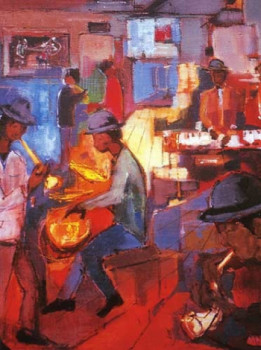 Named contemporary work « Jazz in New Orleans », Made by PIERRE MALRIEUX