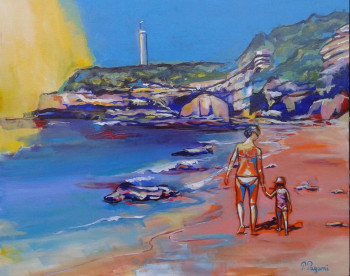 Named contemporary work « Plage Bernain », Made by PHILOU
