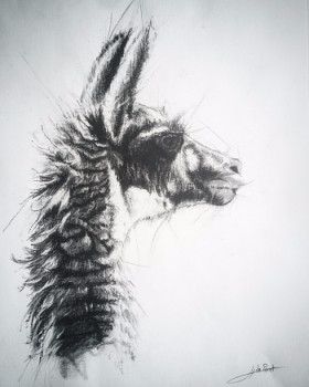 Named contemporary work « Lama », Made by DE PORET JB