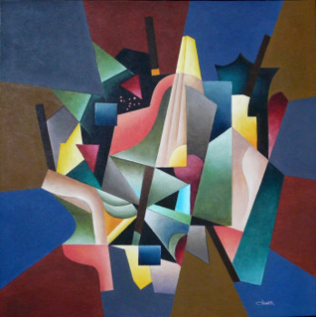 Named contemporary work « Sacré chantier », Made by BERNARD PIERRE