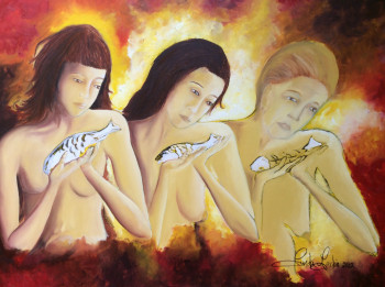 Named contemporary work « Les 3 étés », Made by LINDA GODIN