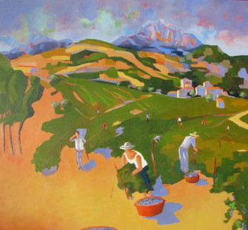 Named contemporary work « les vendanges », Made by JEAN-NOëL LE JUNTER