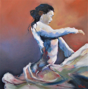 Named contemporary work « Danseuse de Sévillane », Made by JEAN-NOëL LE JUNTER