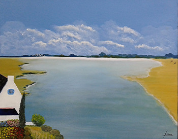 Named contemporary work « Morbihan côté golfe », Made by BERNARD CAHUE