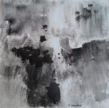 Named contemporary work « Noir et blanc », Made by J. CAUMES