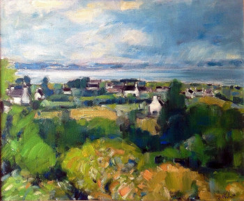 Named contemporary work « Paysage de bord de mer », Made by JEAN CHABOT