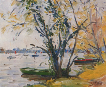 Named contemporary work « Bord de l'Erdre », Made by JEAN CHABOT