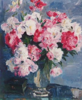 Named contemporary work « Pivoines », Made by JEAN CHABOT