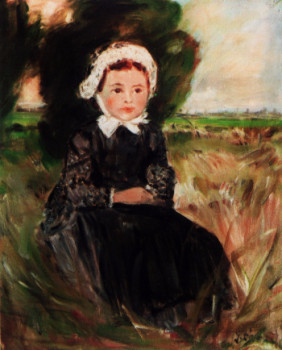 Named contemporary work « Petite fille à la campagne », Made by JEAN CHABOT