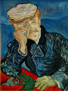 Named contemporary work « Portrait du Dr Gachet (d'après Van Gogh) », Made by PHILIPPE ETIENNE
