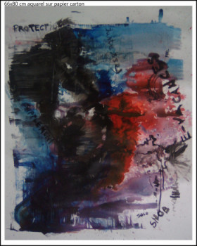 Named contemporary work « Aquarelle 3331 », Made by ROBERT PABDI
