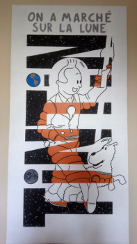 Named contemporary work « Tintin  1 », Made by ALLEGORES