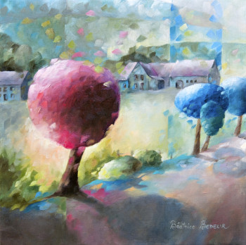 Named contemporary work « Promenade sur le chemin », Made by BéATRICE BEDEUR