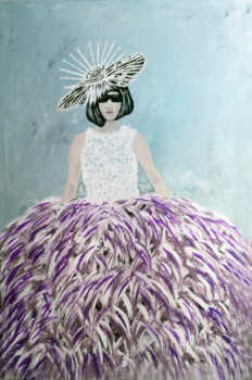 Named contemporary work « Catwalk, Lady with feathers », Made by PATRICK JOOSTEN