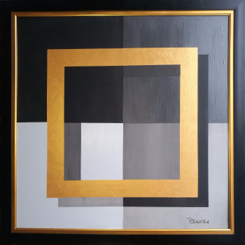 Named contemporary work « Squares Part 1 - Grey », Made by PATRICK JOOSTEN