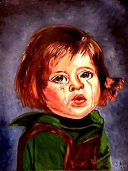 Named contemporary work « Enfant en Pleur », Made by BOUTIN
