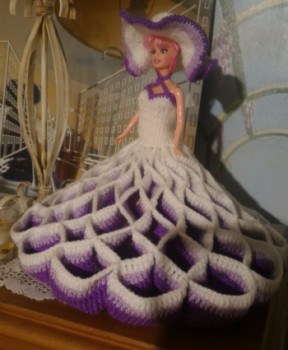 Named contemporary work « Robe Poupée Barbie violette, Parme et Blanche », Made by BOUTIN