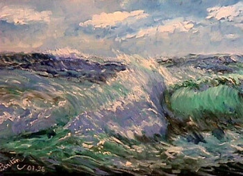 Named contemporary work « La mer Agitée », Made by BOUTIN