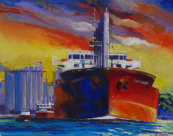 Named contemporary work « Port de Bayonne12 », Made by PHILOU