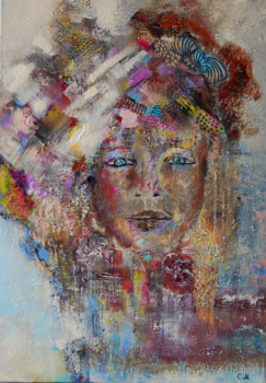 Named contemporary work « Portrait 8 », Made by CHANTAL GM