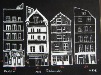 Named contemporary work « Rue Galande », Made by FABIE