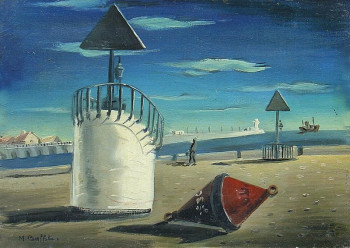 Named contemporary work « Entrée du port des sables », Made by MAURICE BUFFET
