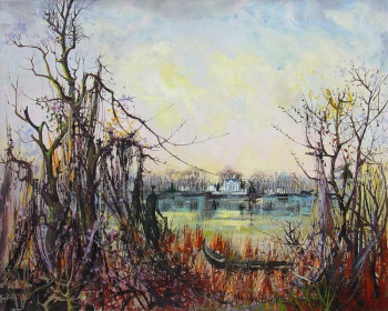 Named contemporary work « L'Etang et les lianes - Etang de Chalais », Made by MAURICE BUFFET