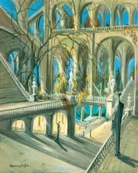 Named contemporary work « Architecture de lumière », Made by MAURICE BUFFET