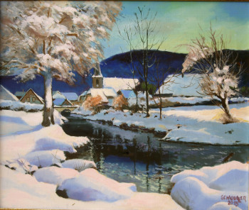 Contemporary work named « Sewen sous la neige », Created by ROBERT SCHOULER