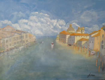 Named contemporary work « Brume sur Venise », Made by BERNARD CAHUE