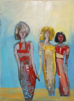 Named contemporary work « Les trois grâces », Made by MARYSE DAVETTE