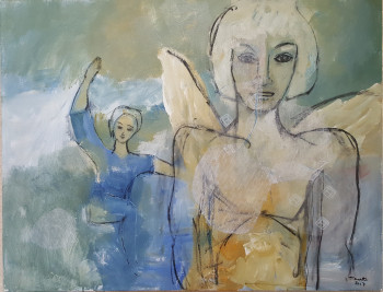 Named contemporary work « L'ange et la danseuse », Made by MARYSE DAVETTE