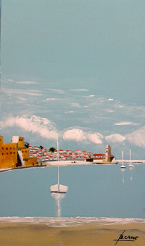 Named contemporary work « Collioure », Made by BERNARD CAHUE