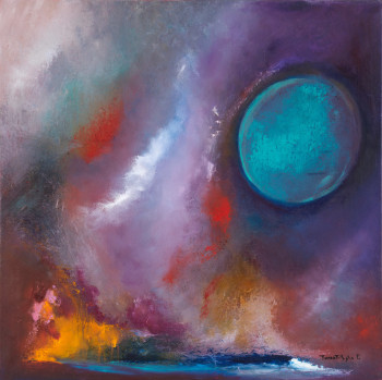 Named contemporary work « La Terre et ses couleurs 2 », Made by TCHARTILOGLOU FRANCOISE