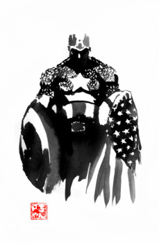 Named contemporary work « captain america », Made by PECHANE SUMIE