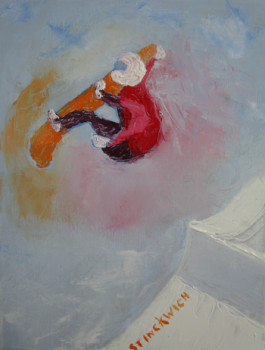 Named contemporary work « Snowborder », Made by STINCKWICH