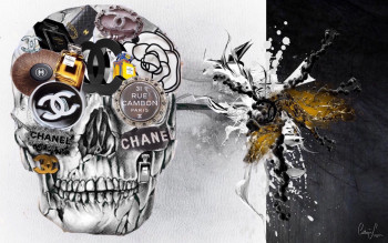 Named contemporary work « Skull chanel », Made by CATHERINE LEMPEREUR