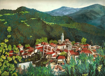 Named contemporary work « village kabyle,Algerie », Made by MANSOURI