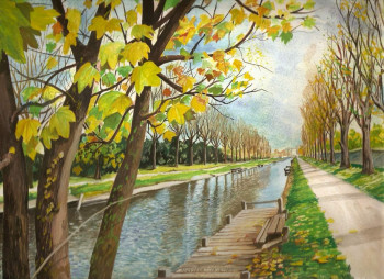 Named contemporary work « canal, France 1 », Made by MANSOURI